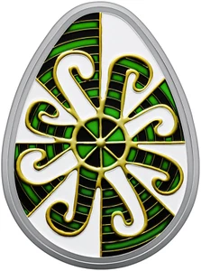 "Easter joy. Pysanka", 2025, 10 Hryven, 1 Oz, Silver 2025 - Picture 1 of 7