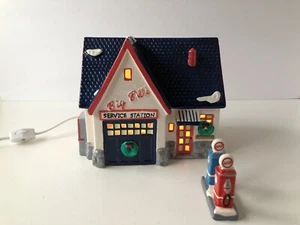 Dept 56 Original Snow Village Big Bill's SERVICE STATION #5128-4 1990 - Picture 1 of 9