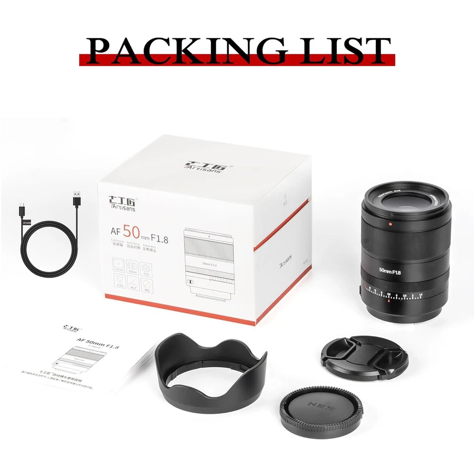 7artisans 50mm F1.8 AF Full-Frame Lens L mount For Leica Panasonic Sigma - Image 1 of 4