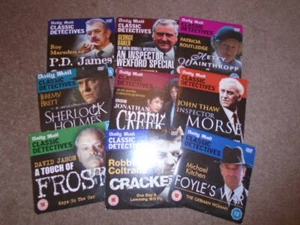 Bundle of 9 DETECTIVE DVDs from the Daily Mail, very good condition - Picture 1 of 10