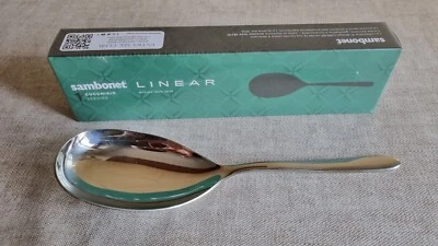 Cucchiaio a servire da portata Sambonet LINEAR Acciaio 18/10 Nuovo Sigillato - Immagine 1 di 3