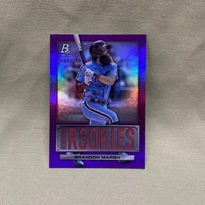 2022 Bowman Platinum - Renowned Rookies Brandon Marsh #RR-1 Purple /250 π₯ - Picture 1 of 2