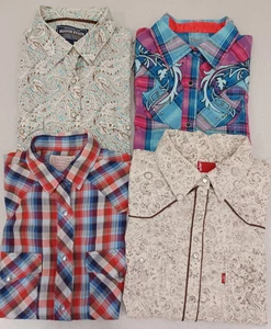 Beautiful Women L,XL,S Pearl Snap Cowboy Shirt TOP BRANDS Cotton EmbroideryStuds - Picture 1 of 17