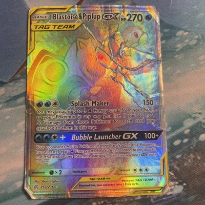 Blastoise & Piplup GX (Secret) 253/236 Sm-Cosmic Eclipse Holo - Image 1 of 2