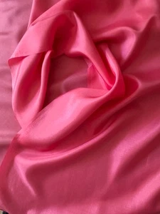 Pure Japanese Silk Sari Fabric by Silkjoy 575cm x 113 cm Salmon Pink - Picture 1 of 5