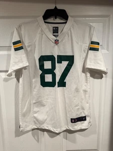 NFL Green Bay Packers Jordy Nelson #87 Jersey Youth Large L (14/16) Nike White - Picture 1 of 6