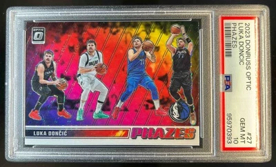 2023 - 24 Donruss Optic Luka Doncic Phazes #27 小牛队 PSA 10 — 第 1/2 张图片