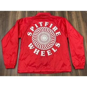 Spitfire Wheels Skateboarding lightweight snap button windbreaker sport jacket S - Picture 1 of 7