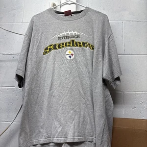 Pittsburgh Steelers NFL Team Apparel Football T Shirt XL Gray AFC North - Picture 1 of 4