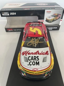 2024 AUTOGRAPHED #5 Kyle Larson / Terry LaBonte Throwback Hendricks.com - Picture 1 of 6