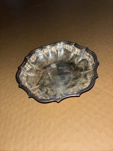 Chippendale Italian Silver Co versilbertes kleines Serviertablett 5,5 Zoll - Bild 1 von 4