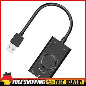 Externe USB-Soundkarte mit einstellbarer Lautstärke und 3-Port-Mikrofon-Kopfhöre - Bild 1 von 3