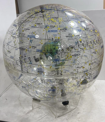 Globo celeste y soporte vintage 1963 Robert Farquhar transparente 20" Foto 1 de 4