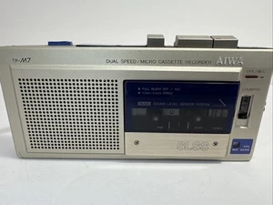 Silver Aiwa TPM7 Voice Recorder Dual Speed Micro Cassette Broken - Picture 1 of 6