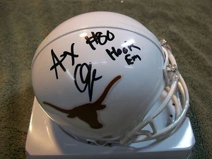 MINI CASCO FIRMATO ALEX OKAFOR TEXAS LONGHORNS CON CERTIFICATO DI AUTENTICITÀ - Foto 1 di 2