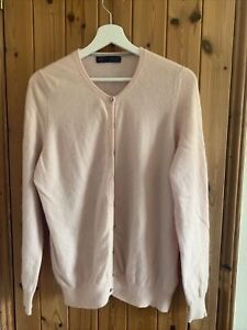 Marks & Spencer  Pale Pink Cashmere Cardigan Size 18 Long Sleeve