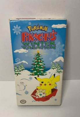 Vintage Pokemon Pikachu's Winter Vacation (VHS 1999) Rare ORIGINAL Tested - Image 1 of 4