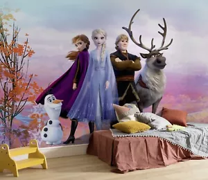 Riesig Wandbild Mädchenhaft Schlafzimmer Disney Eiskönigin Fototapete Elsa Anna - Bild 1 von 5