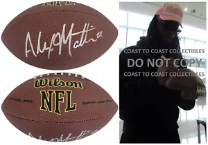 Alexander Mattison Firmado NFL Fútbol Prueba Certificado de Autenticidad Autografiado Raiders Vikings - Imagen 1 de 4