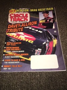 Circle Track Magazine October 1993 Davey Allison Tribute, Indy '93 COLLECTIBLE - Picture 1 of 2