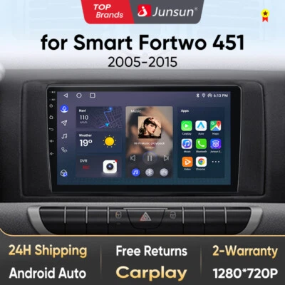 Android 13 Autoradio GPS Navigation WIFI 9" 32G Für Benz Smart Fortwo 2010-2015 - Bild 1 von 4