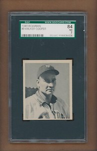 1948 Bowman Baseball # 9 Walker Cooper  SGC 7 NM TheVintageCards