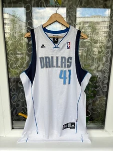 Adidas Dallas Mavericks Dirk Nowitzki #41 Men's Home Swingman Jersey Size XL - Picture 1 of 16