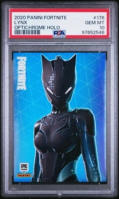 2020 PANINI FORTNITE LYNX OPTICHROME HOLO #176 PSA 10 - Image 1 of 2