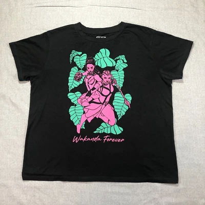 Wakanda Forever Womens XL Black Panther Tee Marvel Super Heros - Imagem 1 de 4