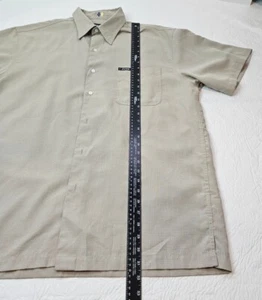 Ralph Lauren Chaps Shirt Men Large Cream Beige Tan Fits Like an XL Short Sleeve - Picture 1 of 12