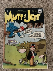 MUTT AND GEOFF  ORIGINAL  GOLDEN AGE  U.S COMIC   No  34   BY   1948   FINE - Bild 1 von 4