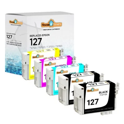 T127 compatível com tinta Epson série T127 para uso com Workforce WF-3520 WF-3530 WF3540 - Imagem 1 de 2