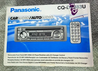 Panasonic CQ-DP383U Removable face MP3/WMA CD Player / Receiver remote Vintage - Image 1 of 4