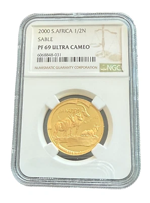 South Africa 2000 Gold 1/2 oz 1/2 Natura NGC PF69UC Sable - Image 1 of 2
