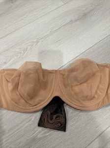 Skims NWT Ultra Fine Mesh Strapless Bra Brown Size 44C - Picture 1 of 4