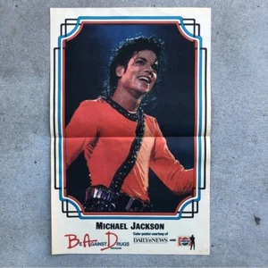 Rare Vtg 80’s Michael Jackson BAD Daily News Newspaper Insert Poster - Picture 1 of 9