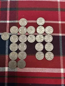 28 Job Lot George V1 sixpences 1947 - 1951 - Picture 1 of 1