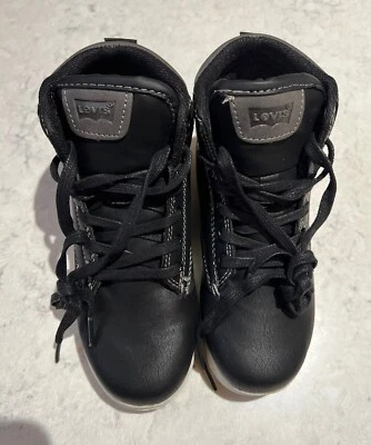 NUEVO CON Caja LEVI’S Niños Negro Tenis Prendas para el torso Alto - Talla 13 Niño Pequeño Foto 1 de 4