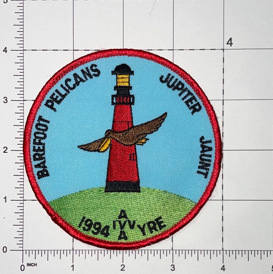 Barefoot Pelicans Jupiter Janut 1994 AVA Patch Sew-On Used YZ11 - Image 1 of 1