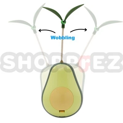 Cat Kitten Avocado-Shaped Wobbling Tumbler Toy Interactive Attraction Training - Image 1 of 4