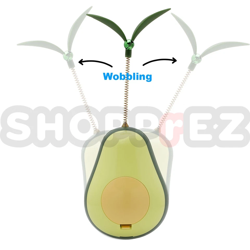 Cat Kitten Avocado-Shaped Wobbling Tumbler Toy Interactive Attraction Training - Image 1 of 4