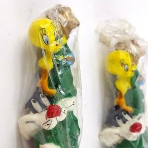 Vintage '96 Looney Tunes Figur Sylvester Tweety 9,5" im Baum 2 Wachskerzen WB - Bild 1 von 5
