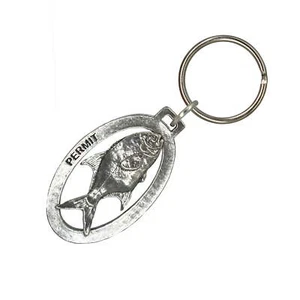 Permit Schlüsselanhänger, S039KC 2 Zoll Salzwasser Fische Sport Angeln Ozean Meer Geschenk Metall - Bild 1 von 8