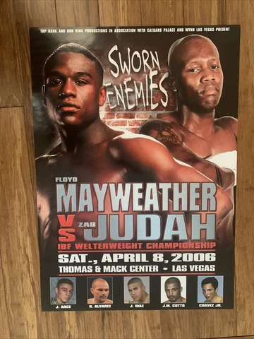 Floyd Mayweather vs Zab Judah 2006 Official On-Site Boxing Poster; 19 X 27 Cover