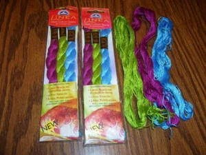 2 sets of DMC Pearl Cotton Embroidery Floss - Set 3 with colors 718, 907, 996 - Picture 1 of 3
