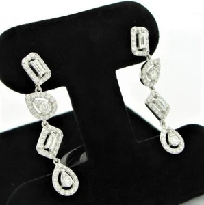 DIAMANT DROP OHRRINGE DESIGNER HÄNGEN OHRRINGE - Bild 1 von 4