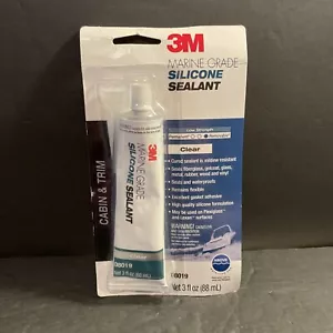 3M Marine Grade Silicone Sealant, 08019, For Boats and RVs, 3 fl oz, Clear - Picture 1 of 7