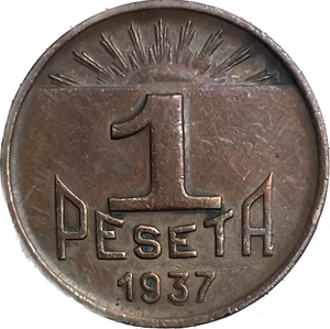 España, 1 Peseta de 1937 Consejo de Asturias y Leon - Imagen 1 de 2