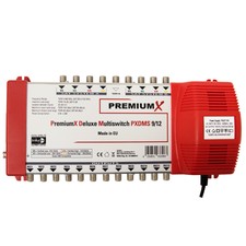 DELUXE 9/12 Quad Multischalter Verteiler Matrix Multiswitch 2 SAT 12 Teilnehmer