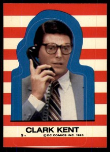 1983 Topps Superman III Sticker Clark Kent #9